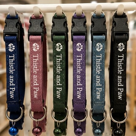 Customized cat collars for pet boutiques and retailers